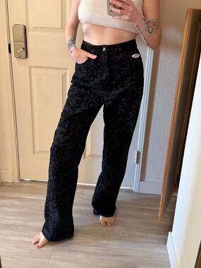 H&M Dark Gray Camouflage-Print High Waist Pants